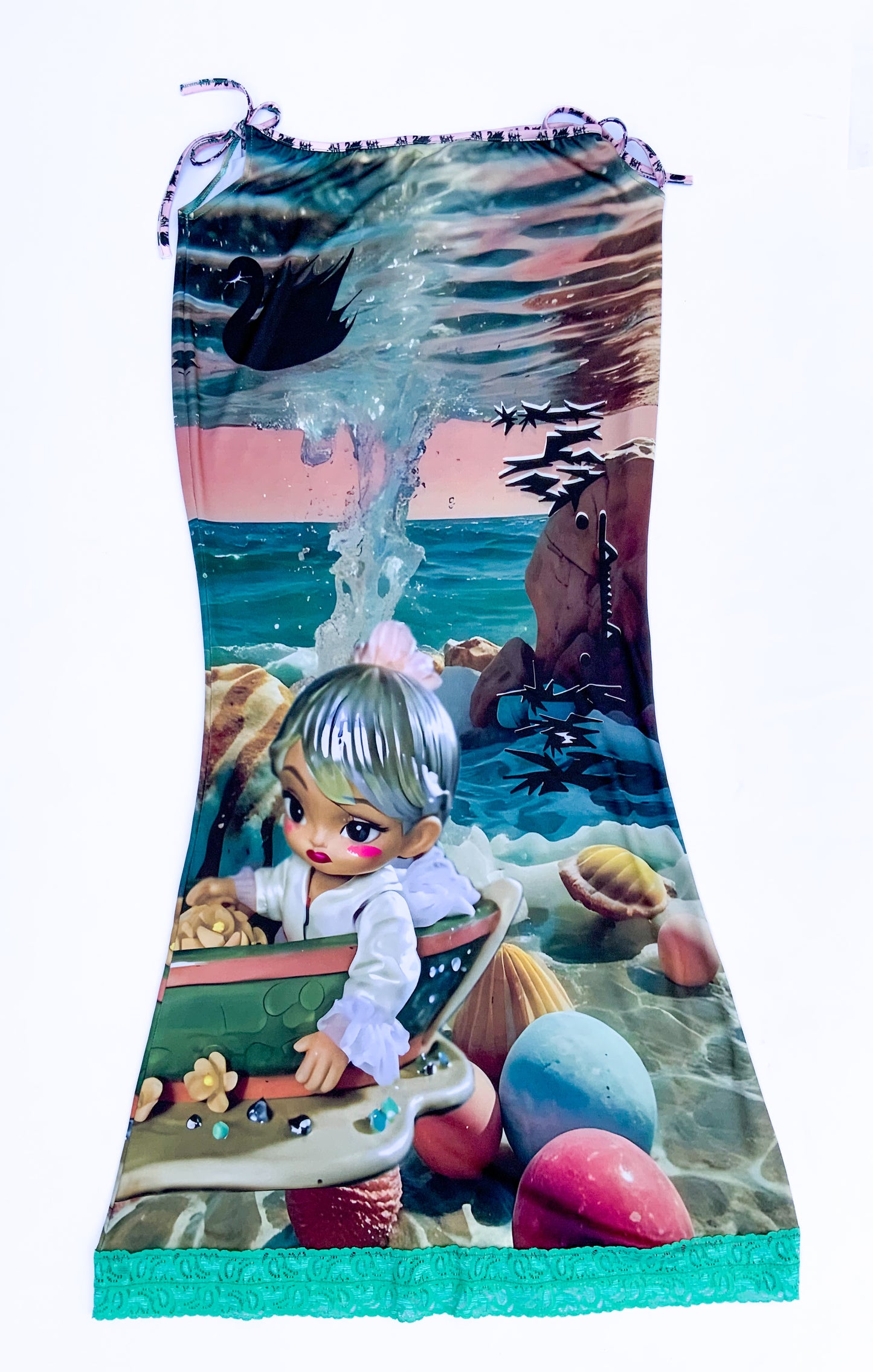 Maxi-falda sirena 🧜🏻♀️ ❣️Amor bajo el mar ❣️🌊 de la colección 💎🐚Lágrimas de porcelana🐚🌊