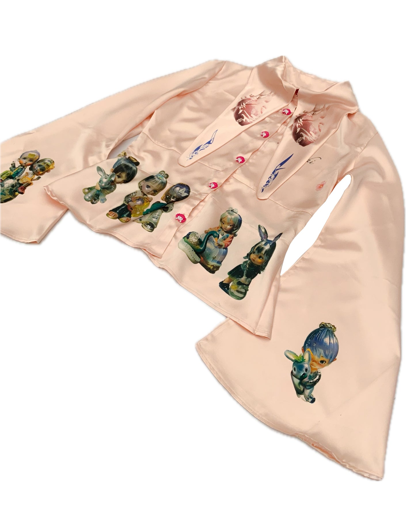 Camisa de campana, doll de porcelana