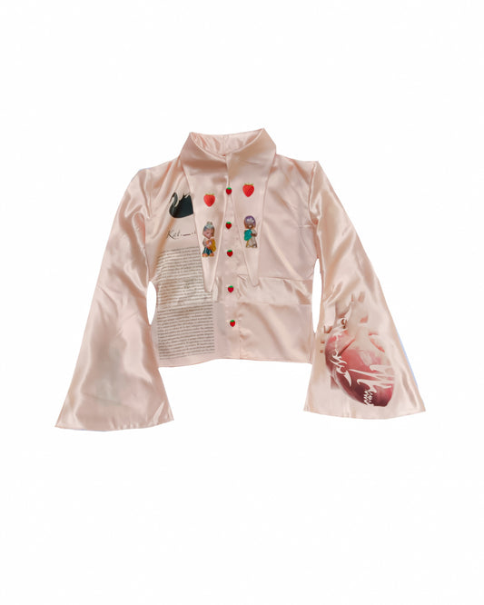 Blusa escolar mangas de campana